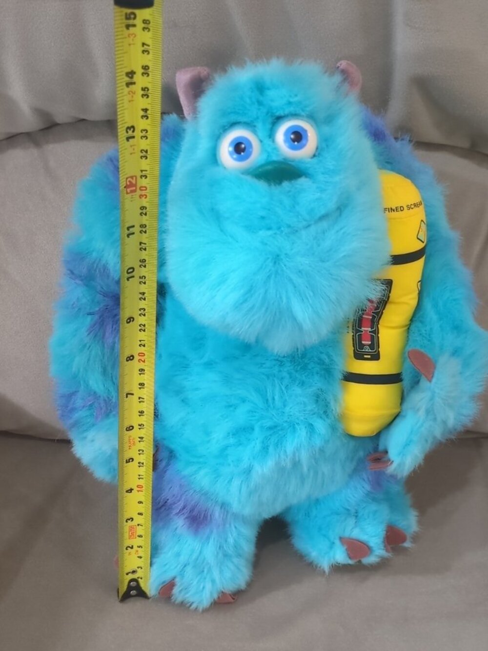 Vintage Hasbro 2001 Talking Sully Plush 15" Monsters Inc- Lights up and talks